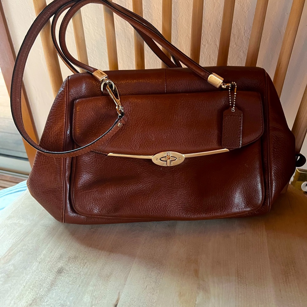 Coach brown leather purse